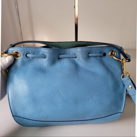 MCM Blue Bucket Leather Bag - Picture 5 of 10
